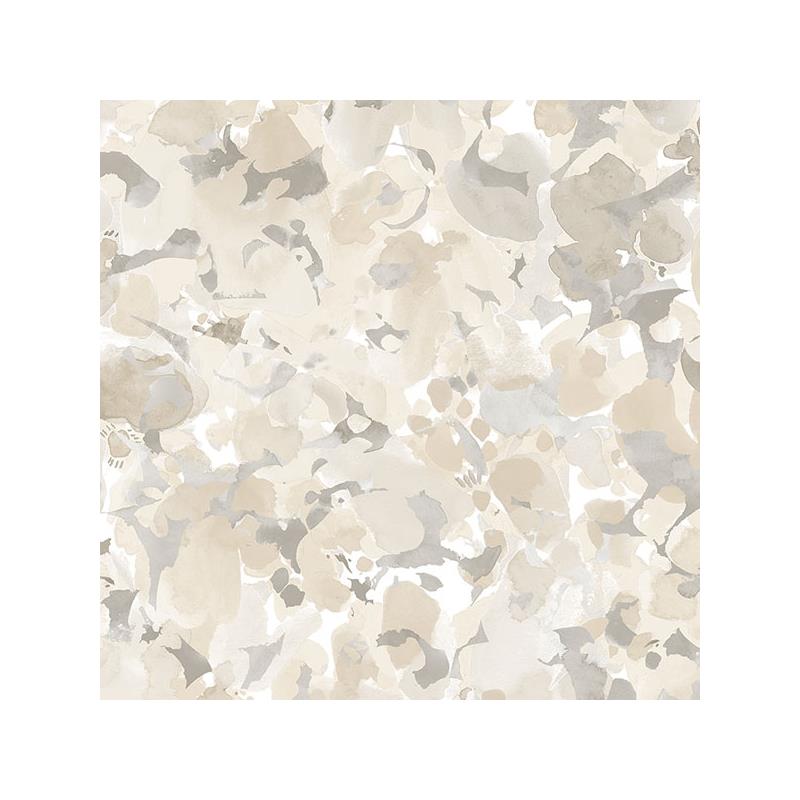 Sample FW36827 Fresh Watercolors, Beige Bloom Wallpaper in Beige Browns by Norwall