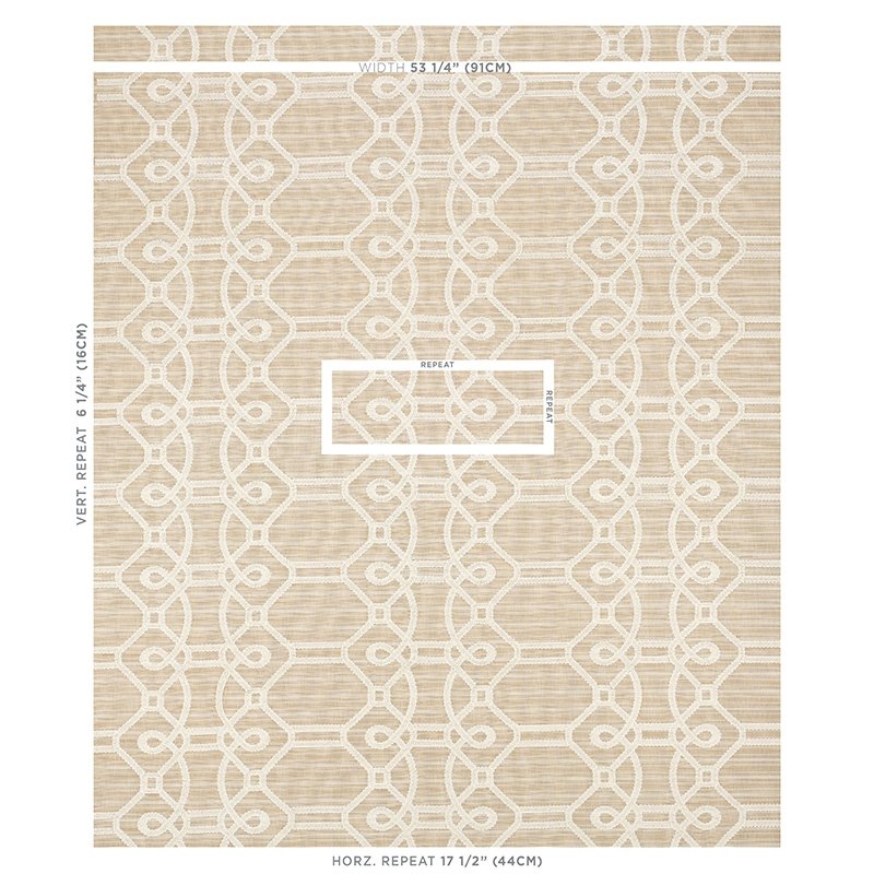 Purchase 71934 Ziz Embroidery Natural By Schumacher Fabric