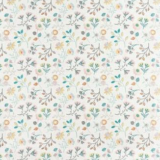 Shop F1461/02 Alder Coral/Teal Botanical by Clarke And Clarke Fabric