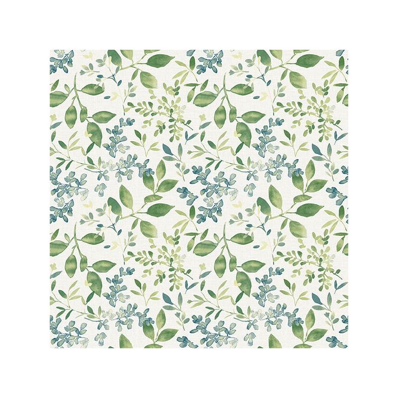 Sample 3122-11104 Flora and Fauna Tinker Green Woodland Botanical by Chesapeake Wallpaper