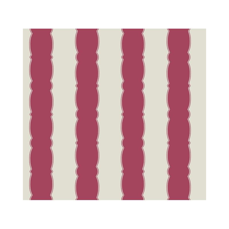 Sample GR6011 Grandmillennial, Scalloped Stripe Red York Wallpaper