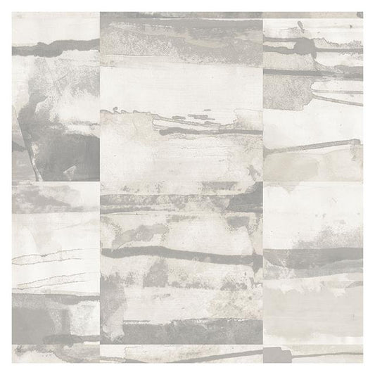 Order FW36813 Fresh Watercolors Beige Aquarelle Tile Wallpaper in Blue Cream & Greys by Norwall Wallpaper