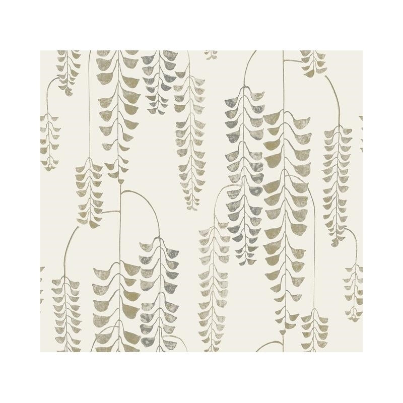 Sample BW3941 Deco Wisteria, Black and White Resource Library by York Wallpaper