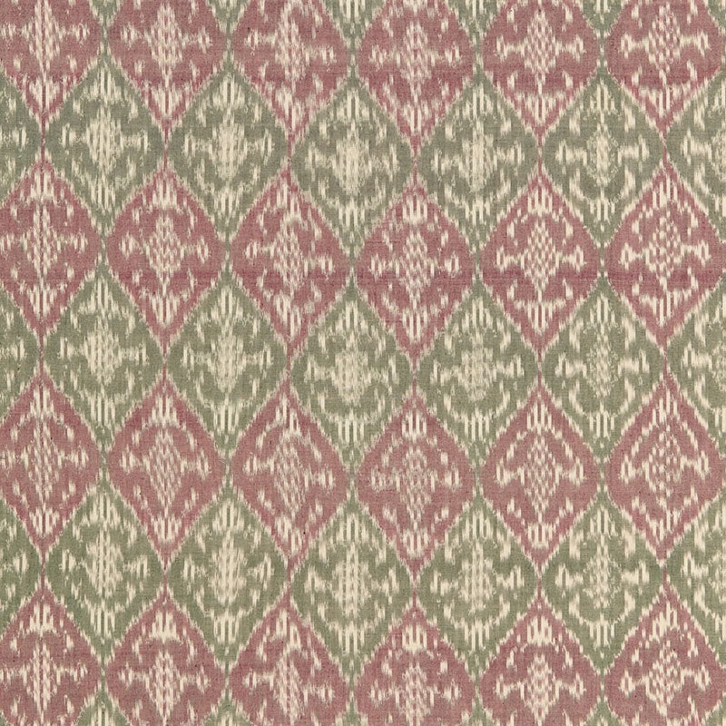 Purchase sample of 66950 Varanasi Cotton Ikat, Mulberry by Schumacher Fabric