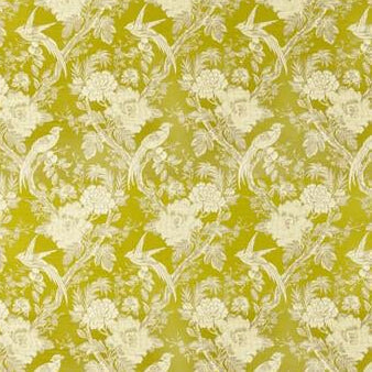 Select F1429/03 Avium Chartreuse Botanical by Clarke And Clarke Fabric