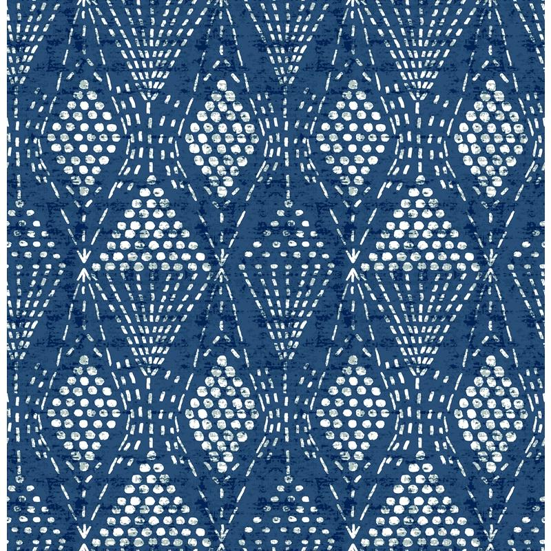 Sample 4081-26320 Happy, Grady Blue Dotted Geometric by A-Street Prints Wallpaper