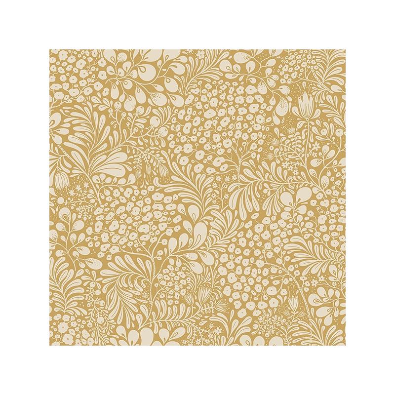 Sample 2932-65127 Lina, Siv Mustard Botanical  by A-Street Prints Wallpaper