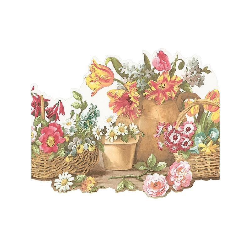 Sample FK78464DC Red Floral wallpaper Norwall Wallpaper