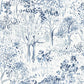 Select 3124-13893 Thoreau Walden Navy Forest Wallpaper Navy by Chesapeake Wallpaper