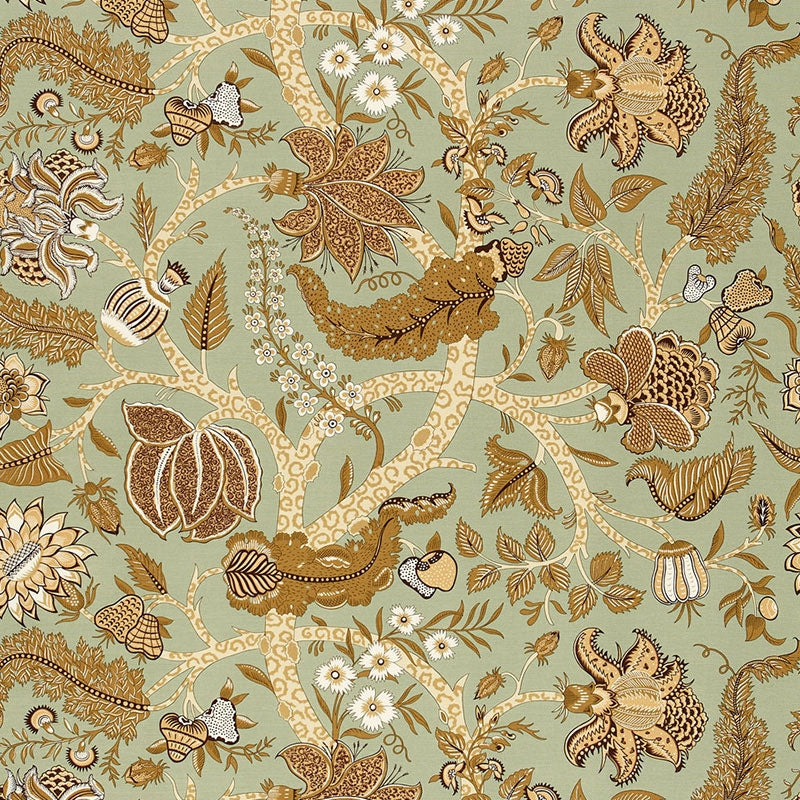 Purchase sample of 173541 Jaipur Tree, Robin'S Egg by Schumacher Fabric