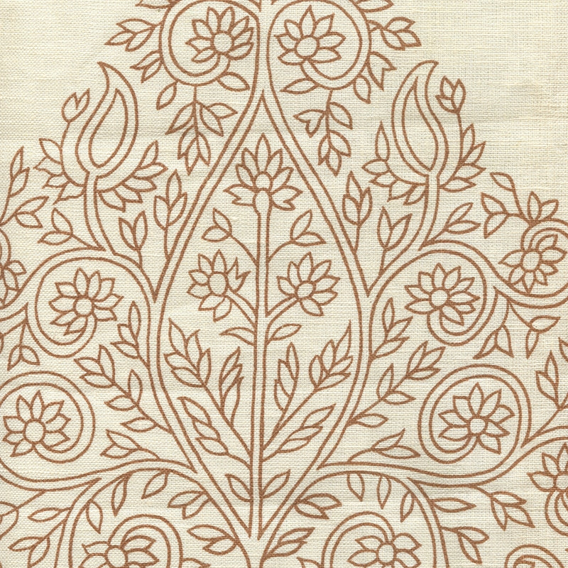 Save HC1480P-02WP Taj New Tabacco On Off White by Quadrille Wallpaper