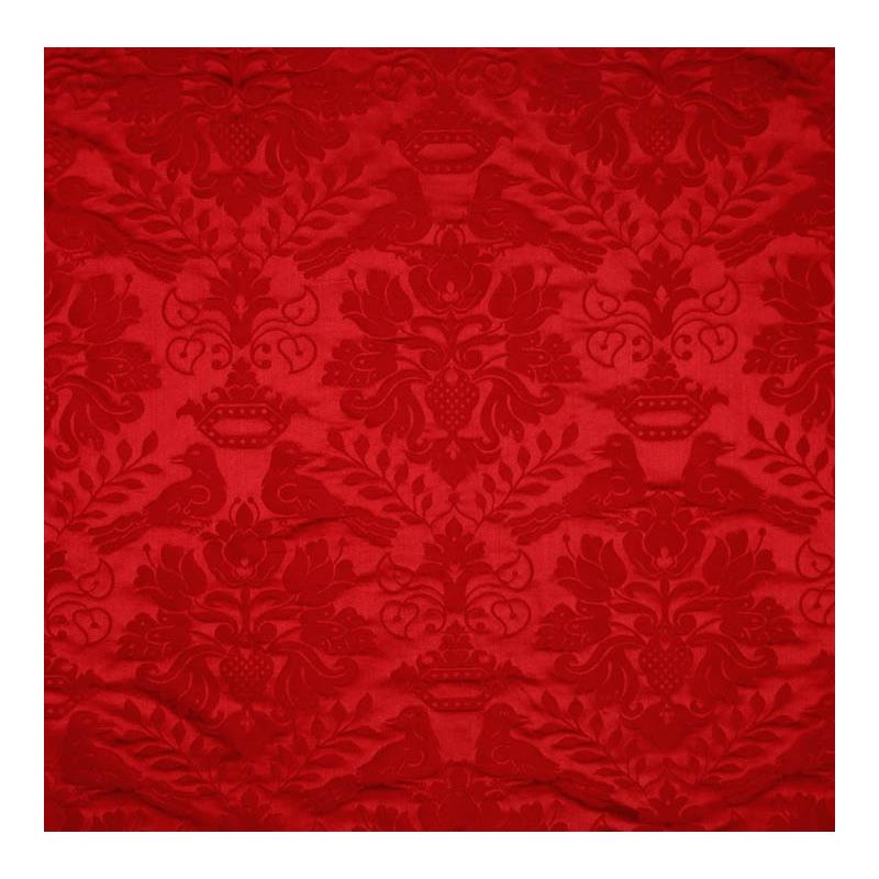 Sample 1098MM-015 Love Bird, Ruby by Scalamandre Fabric (SC 00151098MM)