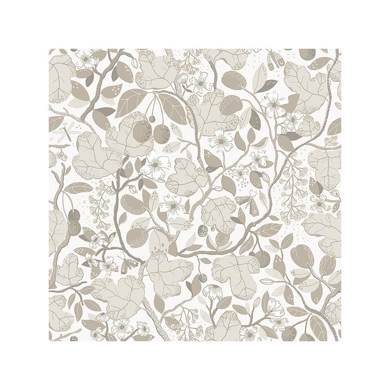 Sample 2932-65120 Lina, Ewald Beige Garden Vines  by A-Street Prints Wallpaper