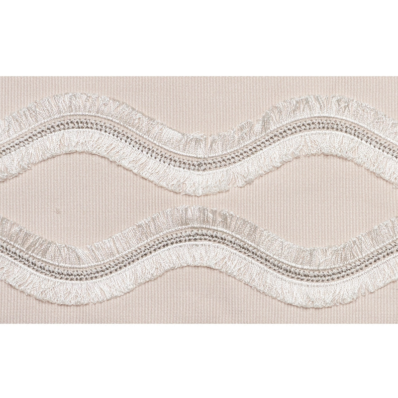 74331 | Ogee Embroidered Tape, Blush - Schumacher Fabric