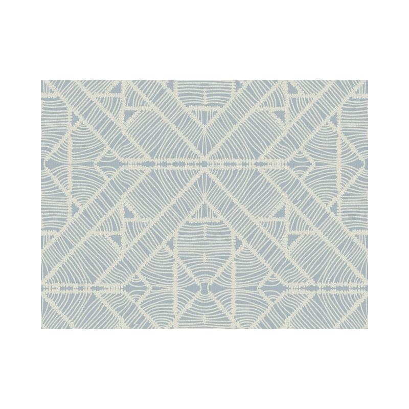 Sample TC2704 Tropics Resource Library, Diamond Macrame Blue York Wallpaper