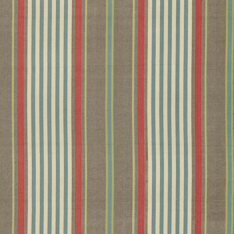 Looking 66013 Minzer Cotton Stripe Red Earth by Schumacher Fabric