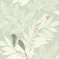 Sample RY30104 Boho Rhapsody, Paradise Island Birds Mint and Ivory Seabrook Wallpaper