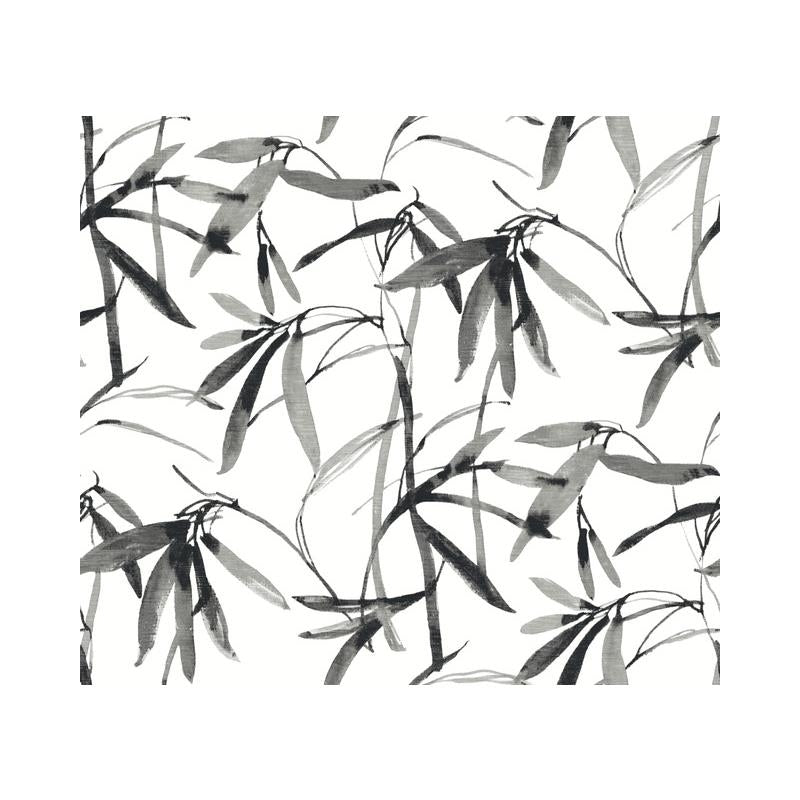 Sample BW3843 Bamboo Ink, Black and White Resource Library by York Wallpaper