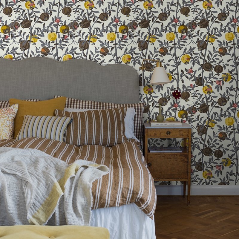 Acquire 1959 granatapple slate and ochre borastapeter wallpaper 