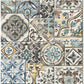 Shop 2904-22315 Fresh Start Kitchen & Bath Marrakesh Blue Global Tiles Wallpaper Blue Brewster