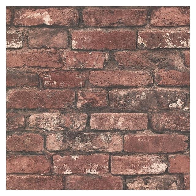 Purchase sample of 2604-21258 Oxford, Brickwork Rust Exposed Brick by Beacon House Wallpaper