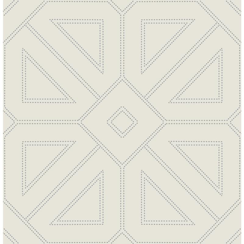 Search 2973-87371 Daylight Voltaire Grey Beaded Geometric Grey A-Street Prints Wallpaper