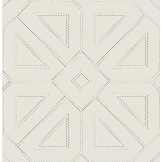 Search 2973-87371 Daylight Voltaire Grey Beaded Geometric Grey A-Street Prints Wallpaper