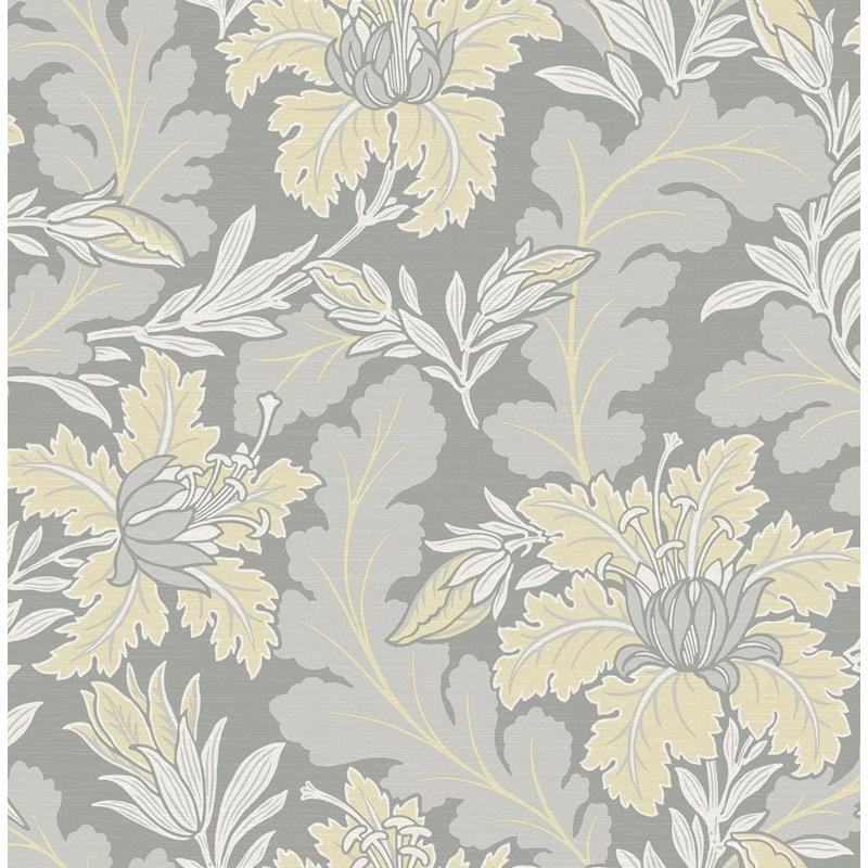 Save on 2970-26142 Revival Butterfield Light Grey Floral Wallpaper Light Grey A-Street Prints Wallpaper