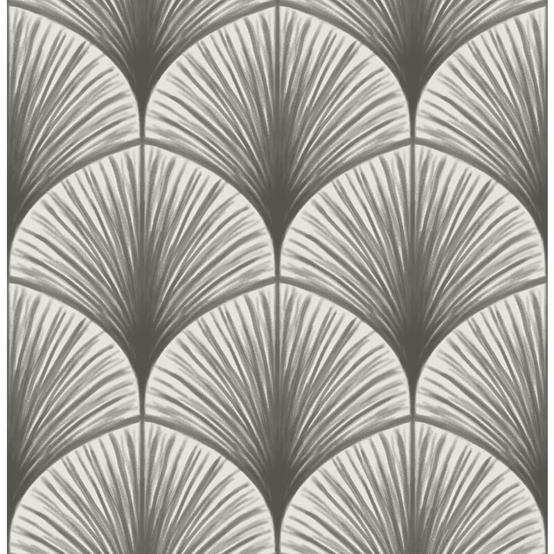 Sample 2763-24230 Moonlight, Grey Botanical by A-Street Prints Wallpaper