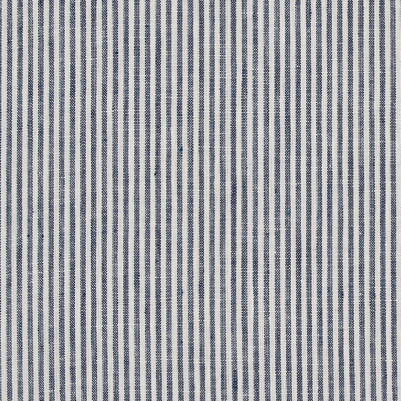 Purchase sample of 65987 Wesley Ticking Stripe, Indigo by Schumacher Fabric