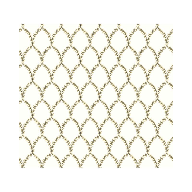 Sample RI5176 Rifle Paper Co. Laurel Gold York Wallpaper