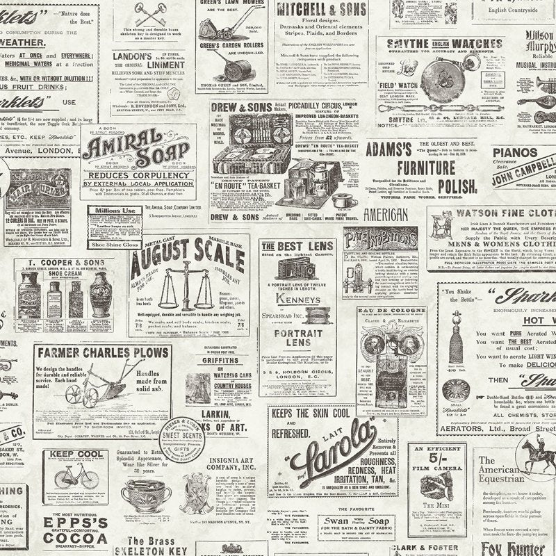 Sample NUS3626 Charcoal Published, Novelty Peel and Stick Wallpaper