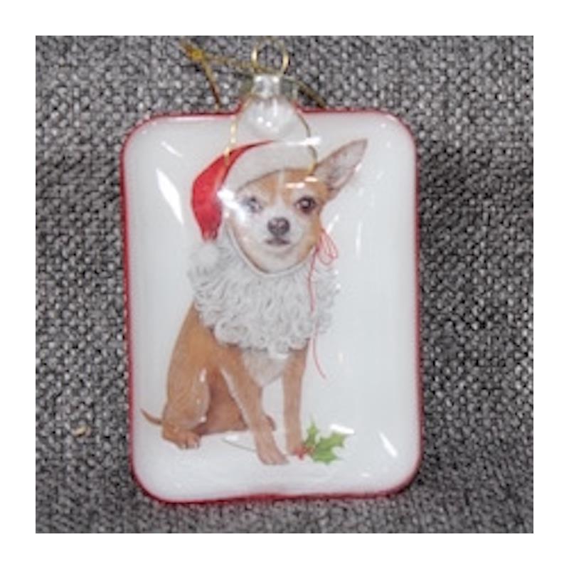 XM2196A Glass Dog Ornament