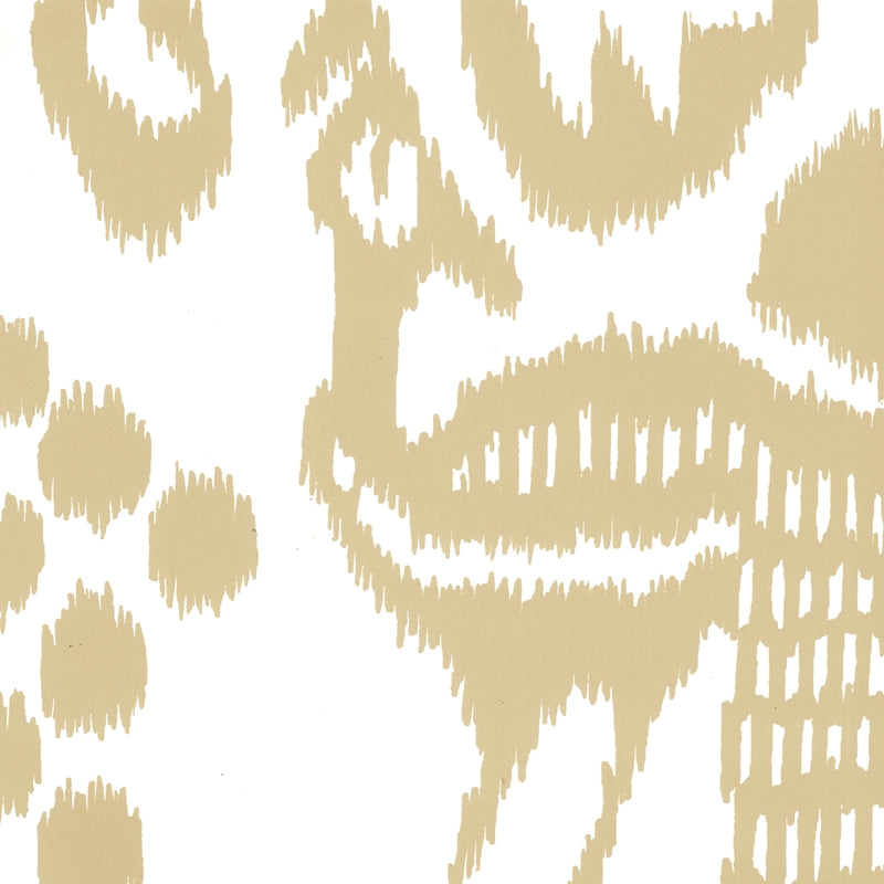 Sample 2435-35WP Bali Ii, Camel II on Almost White by Quadrille Wallpaper