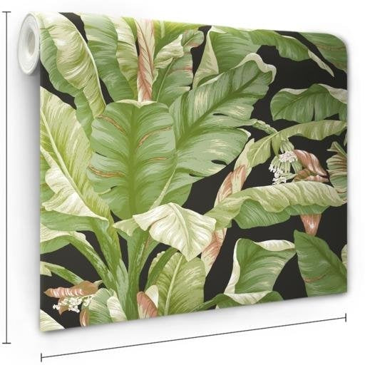 Shop Psw1035Rl Tropics Botanical Green Peel And Stick Wallpaper