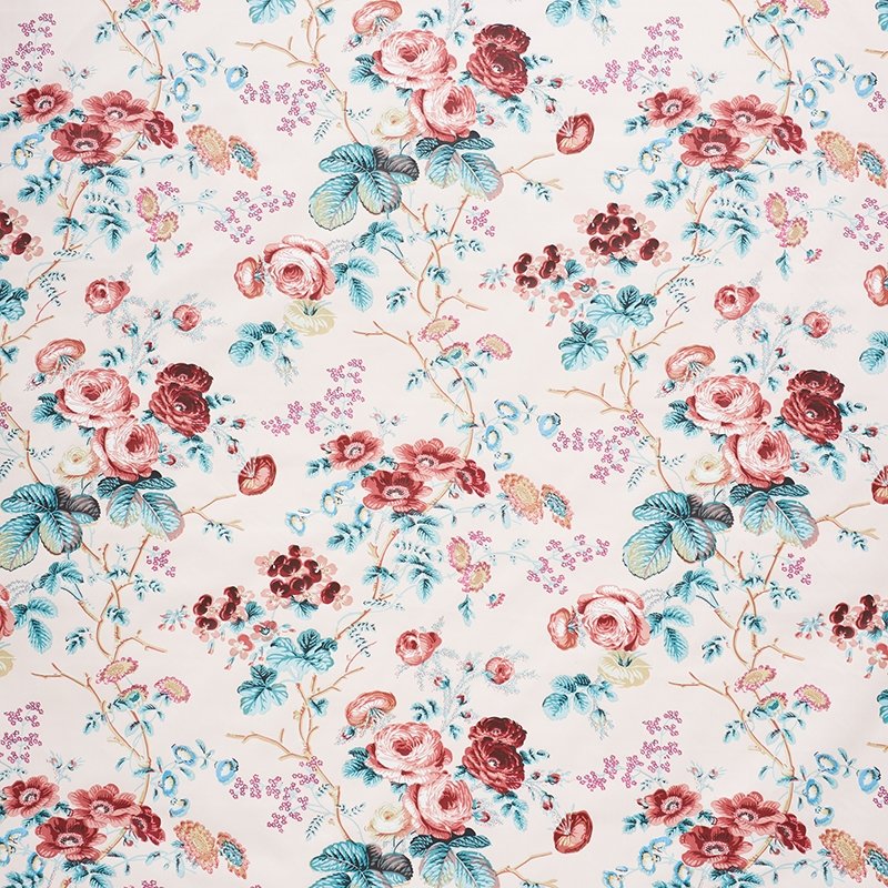 Purchase sample of 178152 Salisbury Chintz, Rose by Schumacher Fabric