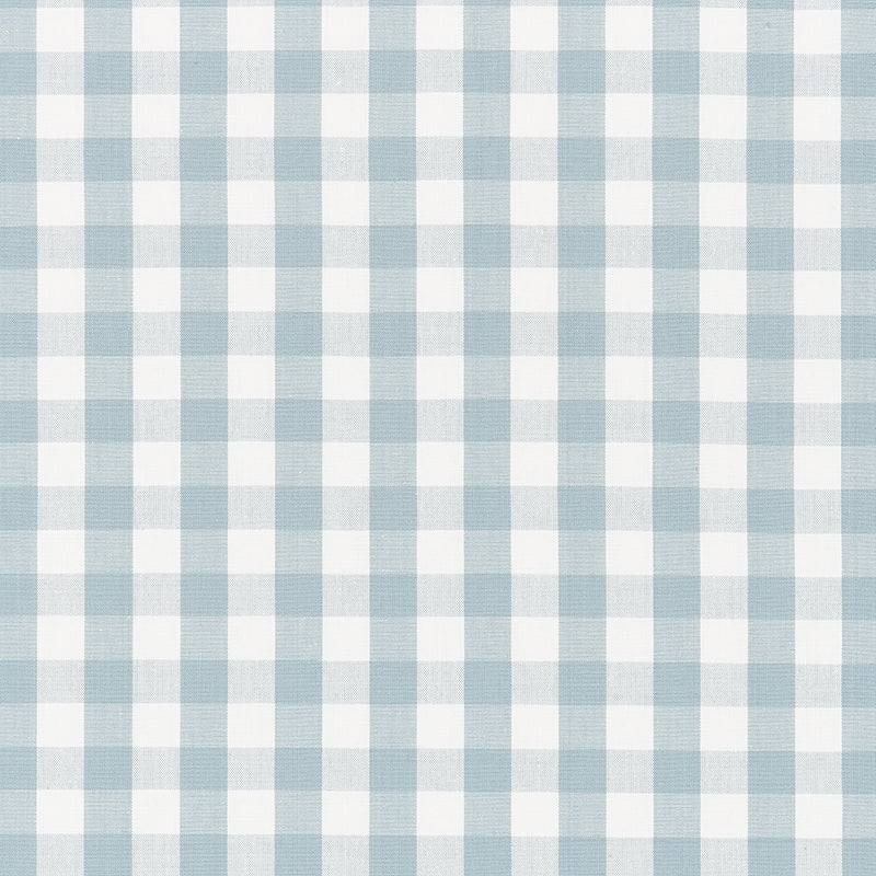 Purchase sample of 63066 Elton Cotton Check, Sky by Schumacher Fabric