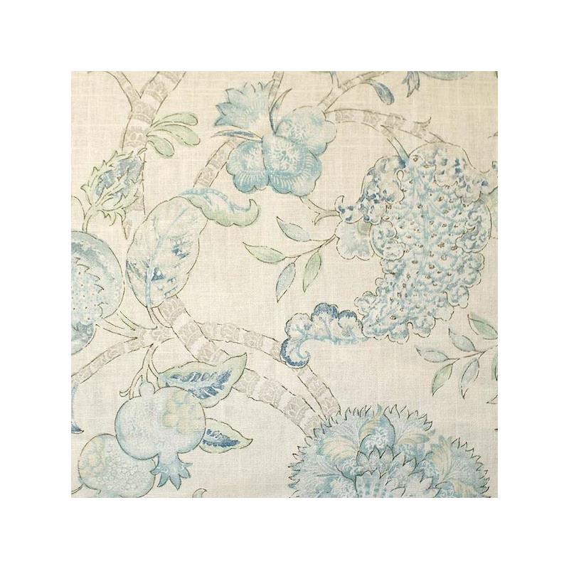 Sample 4800 Besuki Blue Magnolia Fabric