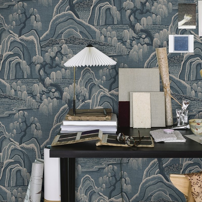 Shop 3133 indigo garden blue borastapeter wallpaper