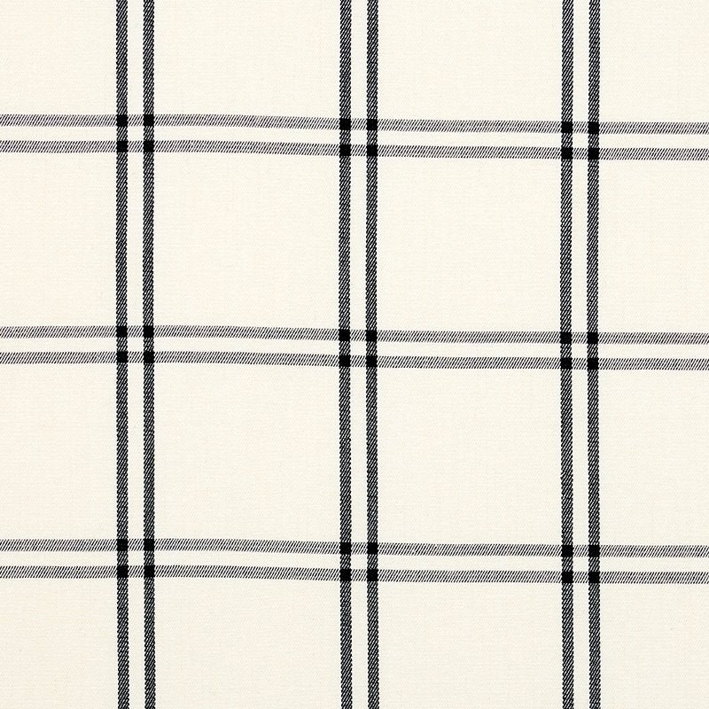 Looking 55718 Luberon Plaid Black by Schumacher Fabric