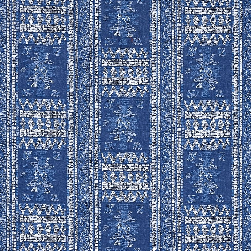 Purchase sample of 80630 Maracena Jacquard, Blue by Schumacher Fabric