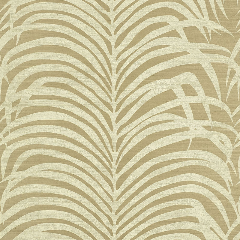 Order 5008223 Zebra Palm Sisal Sage Schumacher Wallpaper