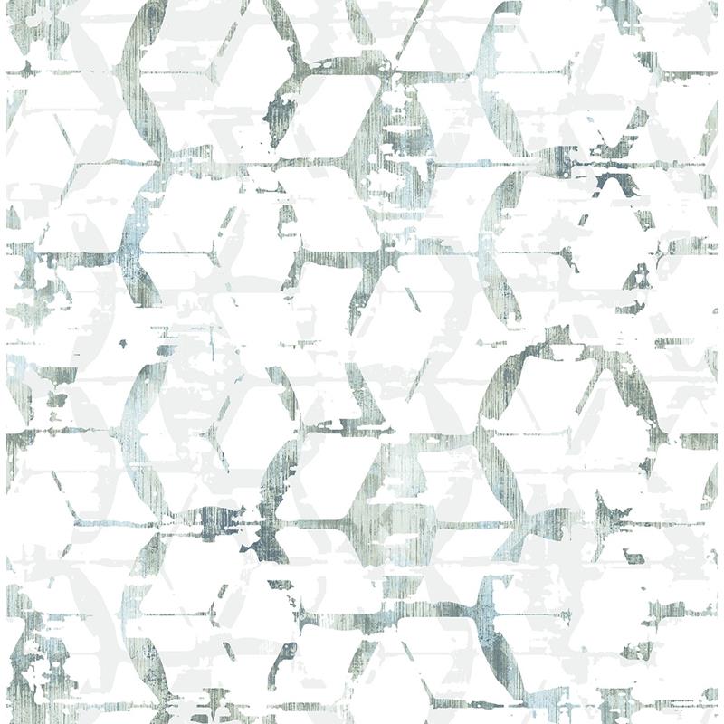 Sample 2969-26042 Pacifica, Augustine Slate Distressed Geometric by A-Street Prints Wallpaper