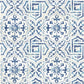 Sample 2904-12332 Fresh Start Kitchen and Bath, Sonoma Navy Spanish Tile Wallpaper by Brewster