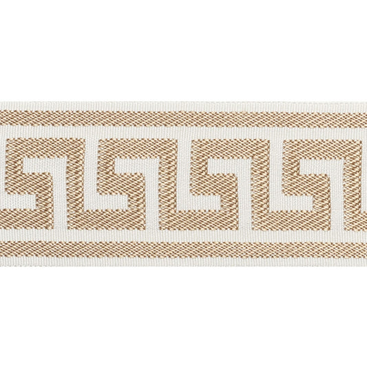 74702 | Etienne Silk Greek Key, Sand - Schumacher Fabric