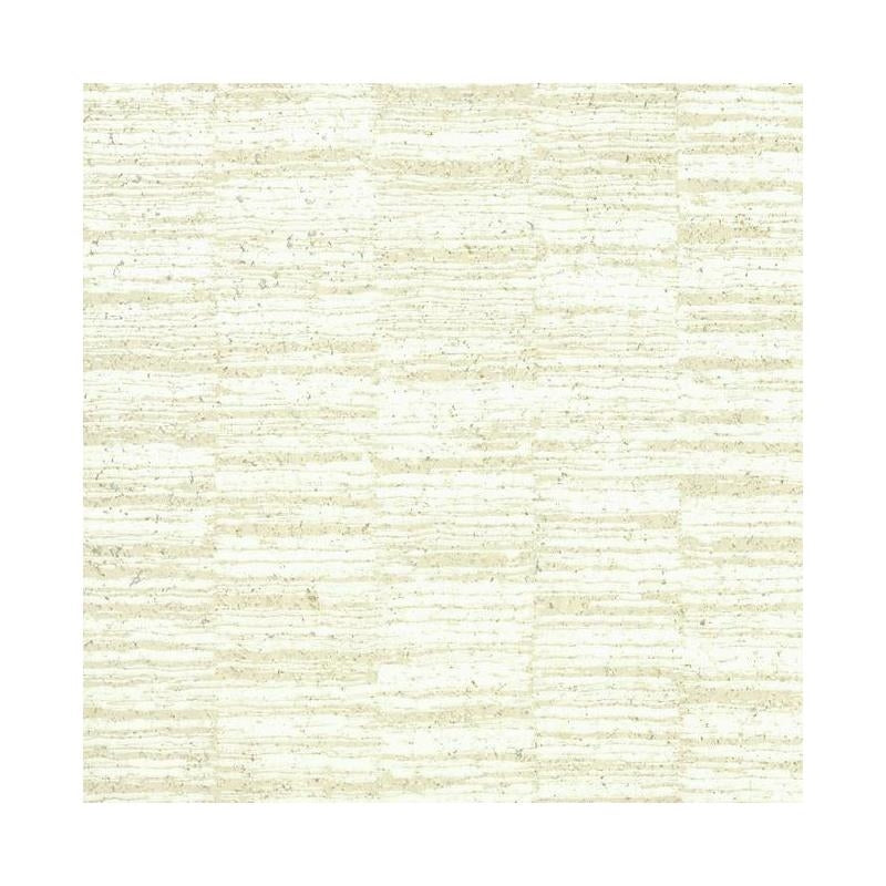 Sample - LT3653 Organic Cork Textures, Beige Stripe Wallpaper by Ronald Redding