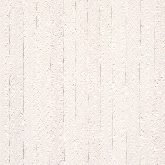 Acquire 5010191 Braided Buri Ivory Schumacher Wallcovering Wallpaper
