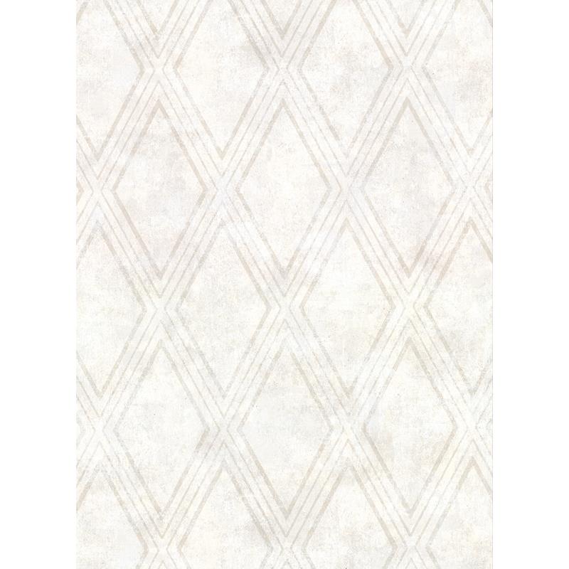 Sample 2921-51007 Warner Textures IX 2754 Main Street, Dartmouth Cream Faux Plaster Geometric Wallpaper by