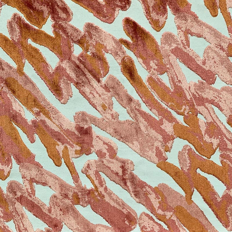 Save 10244 Asha Flamingo Coral/Peach Orange Rust Magnolia Fabric