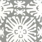 Sample 2485WP-06 Sigourney Reverse Small Scale, Gray on White by Quadrille Wallpaper